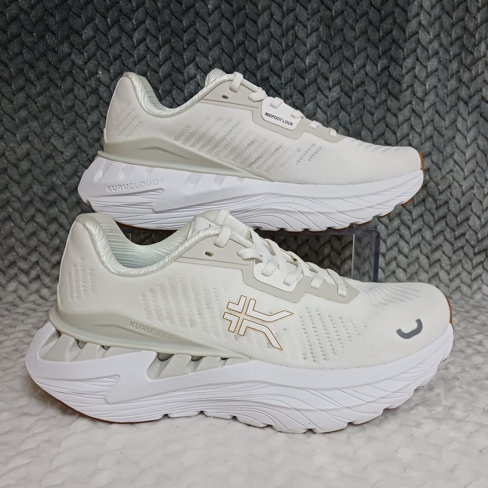 Kuru Triple Max Ion Womens Walking Running Sneakers Shoes Bright White Bone Sz 7